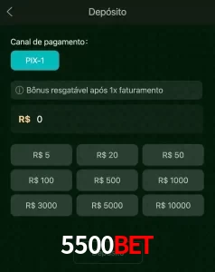 deposits 5500BET